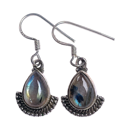 Boucle d'oreille en Argent 925 & labradorite