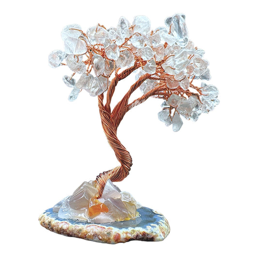 Arbre de vie en Cristal de roche x agate