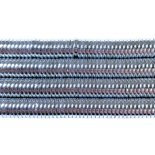 Fil de perle Hématite electroplaquée argenté HEA-19