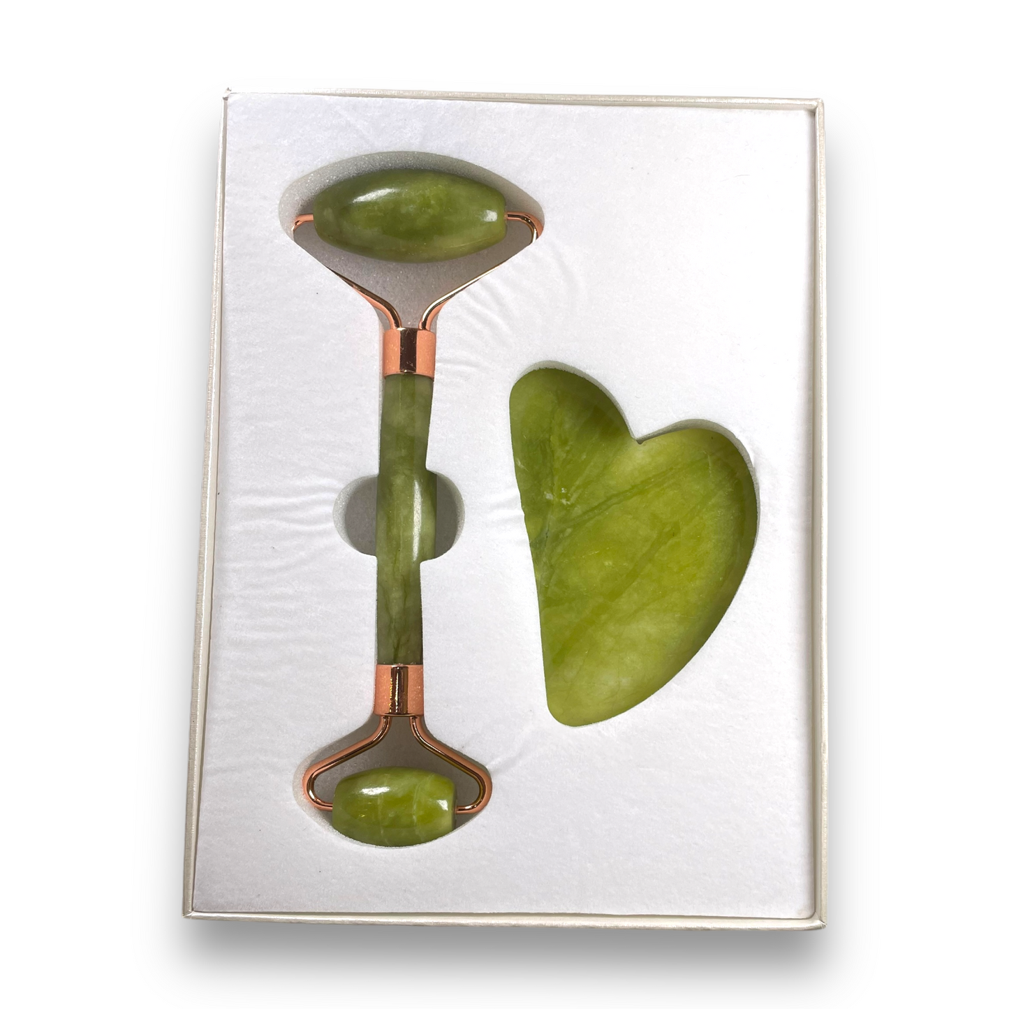 Coffret gua sha & rouleau de massage Jade de Thaïlande Anti inflammation/imperfection