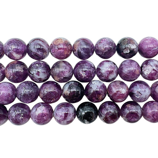 Fil de perles Lepidolite violette A