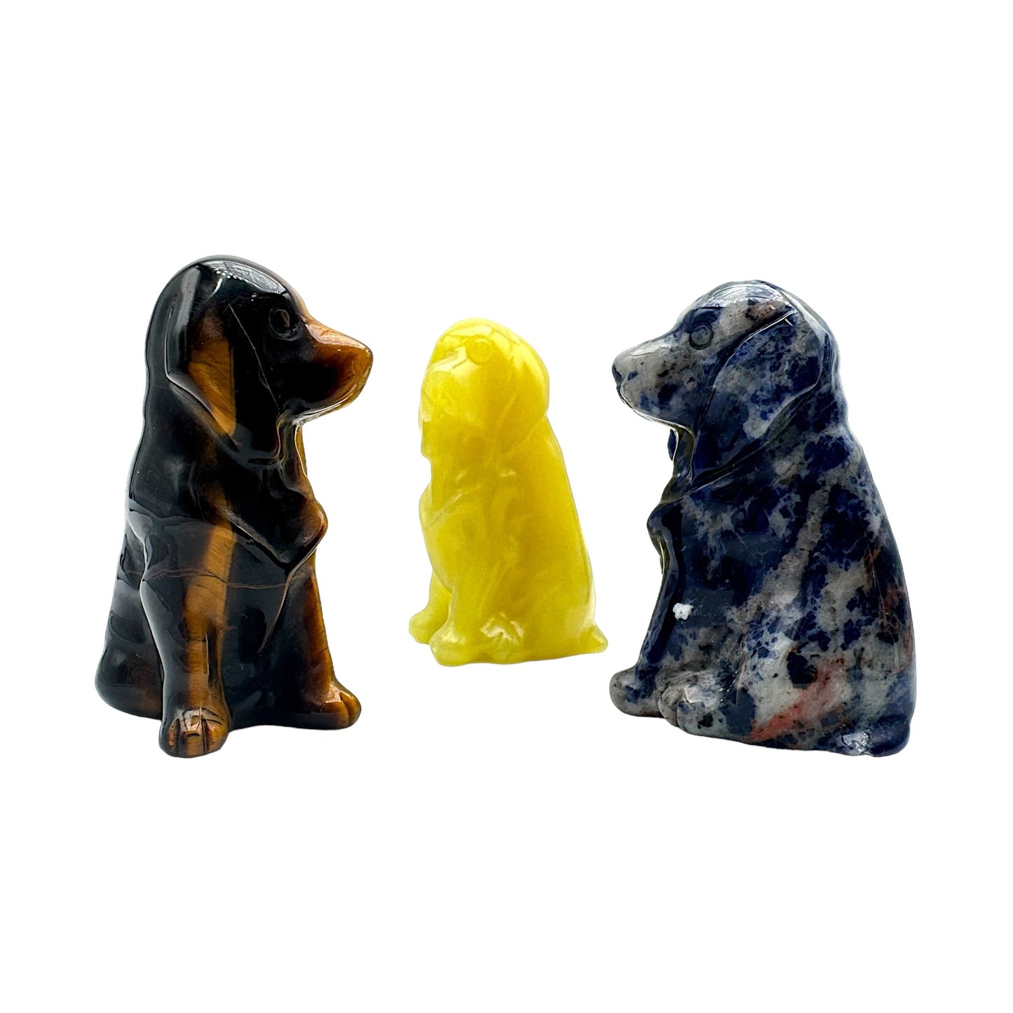 Figurine de chien en Obsidienne noire