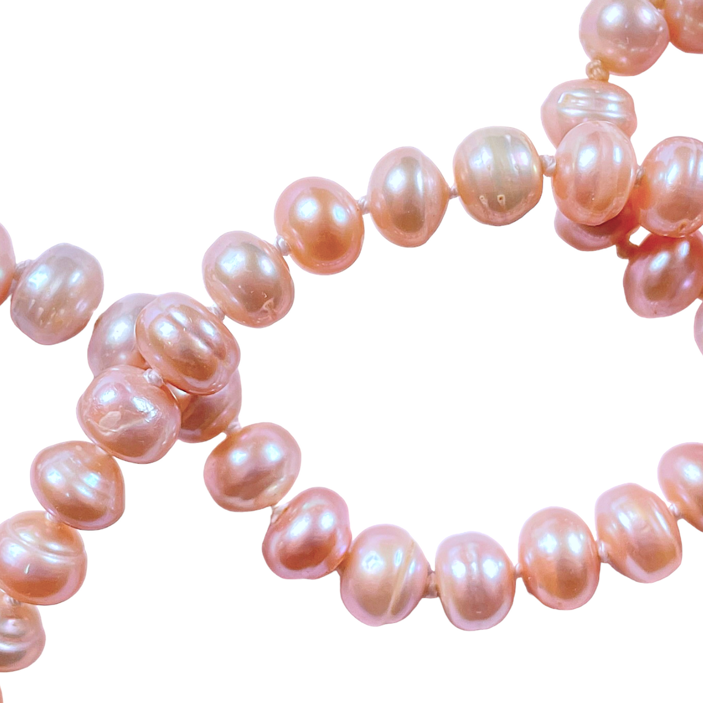 Collier en perles d’eau douce rose 8 mm V7