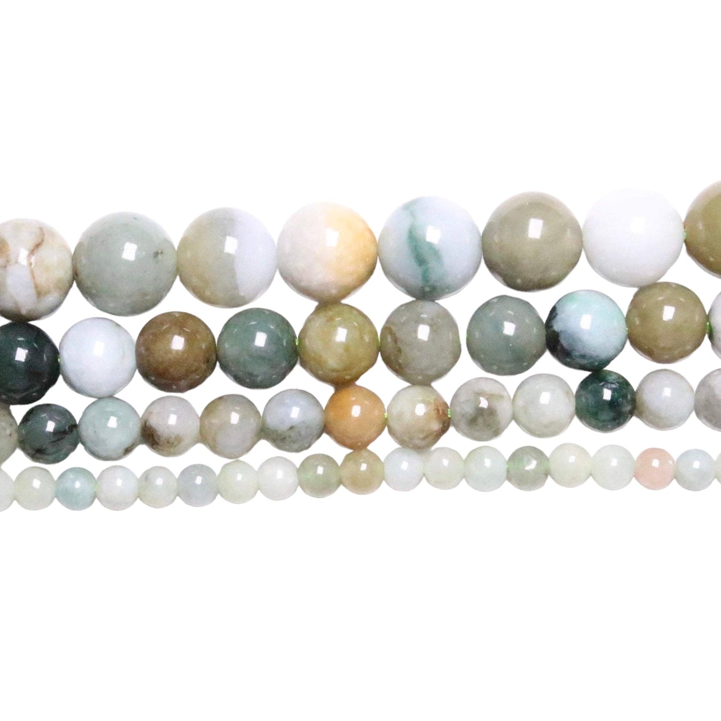 Fil de perle Jade de Birmanie multicolore A