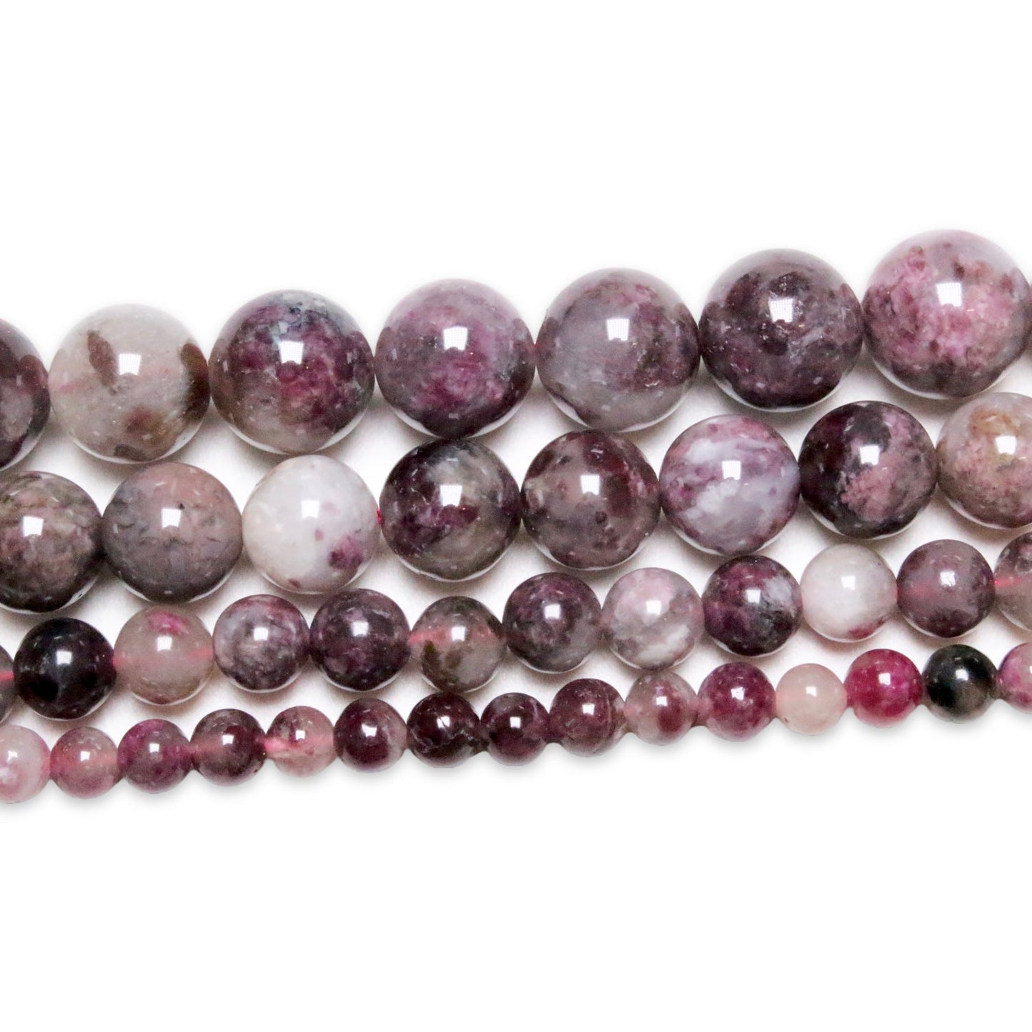 Fil de perle Tourmaline rose rubellite A+