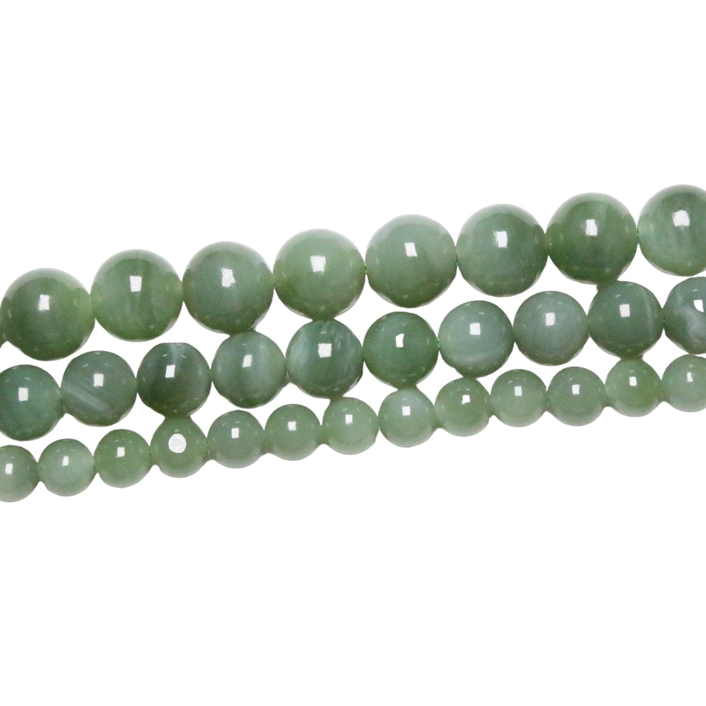 Fil de perle Jade Néphrite de Russie AA+