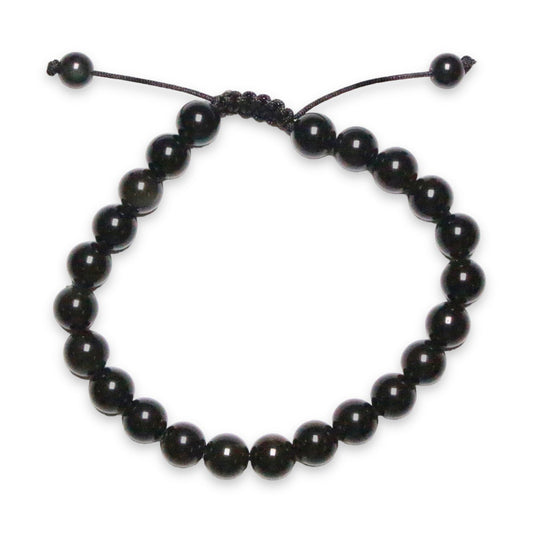 Bracelet Shamballa Obsidienne noire A