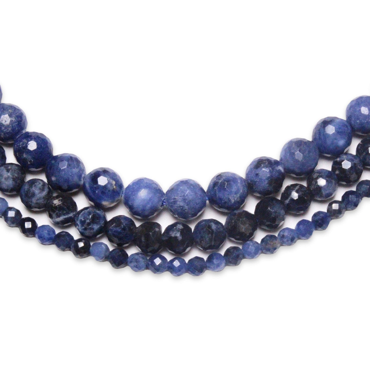 Fil Sodalite en perle facetté