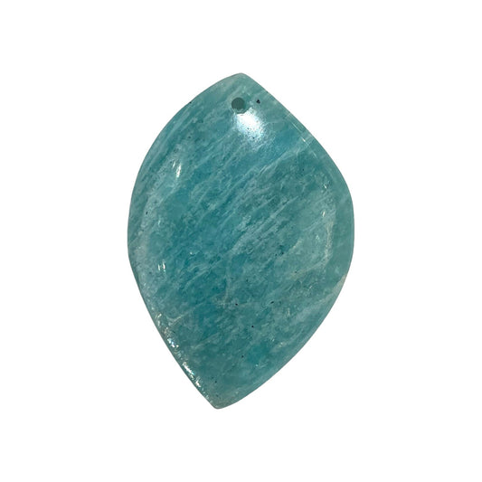 Pendentif Amazonite forme goutte plat percé devant