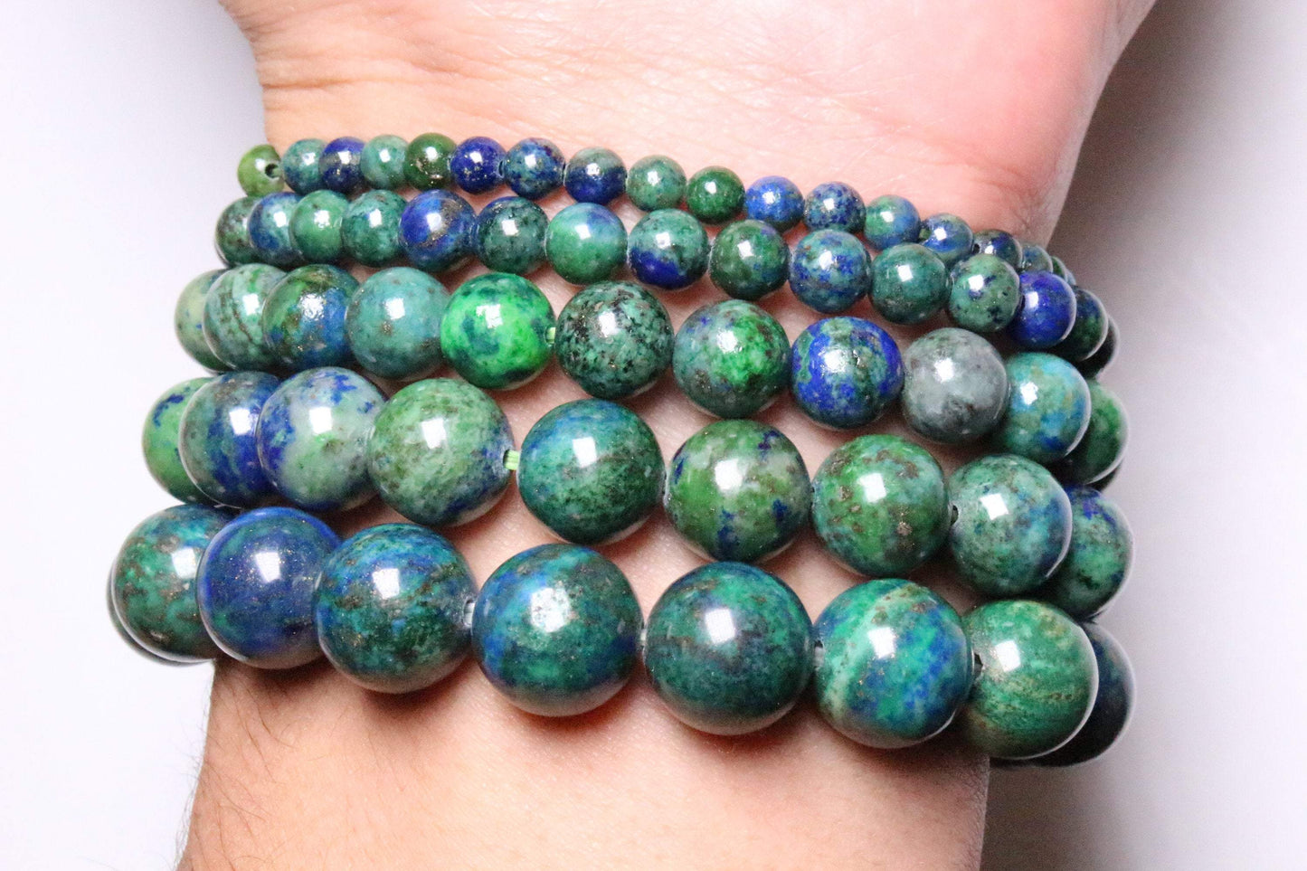 Bracelet Azurite Malachite A+