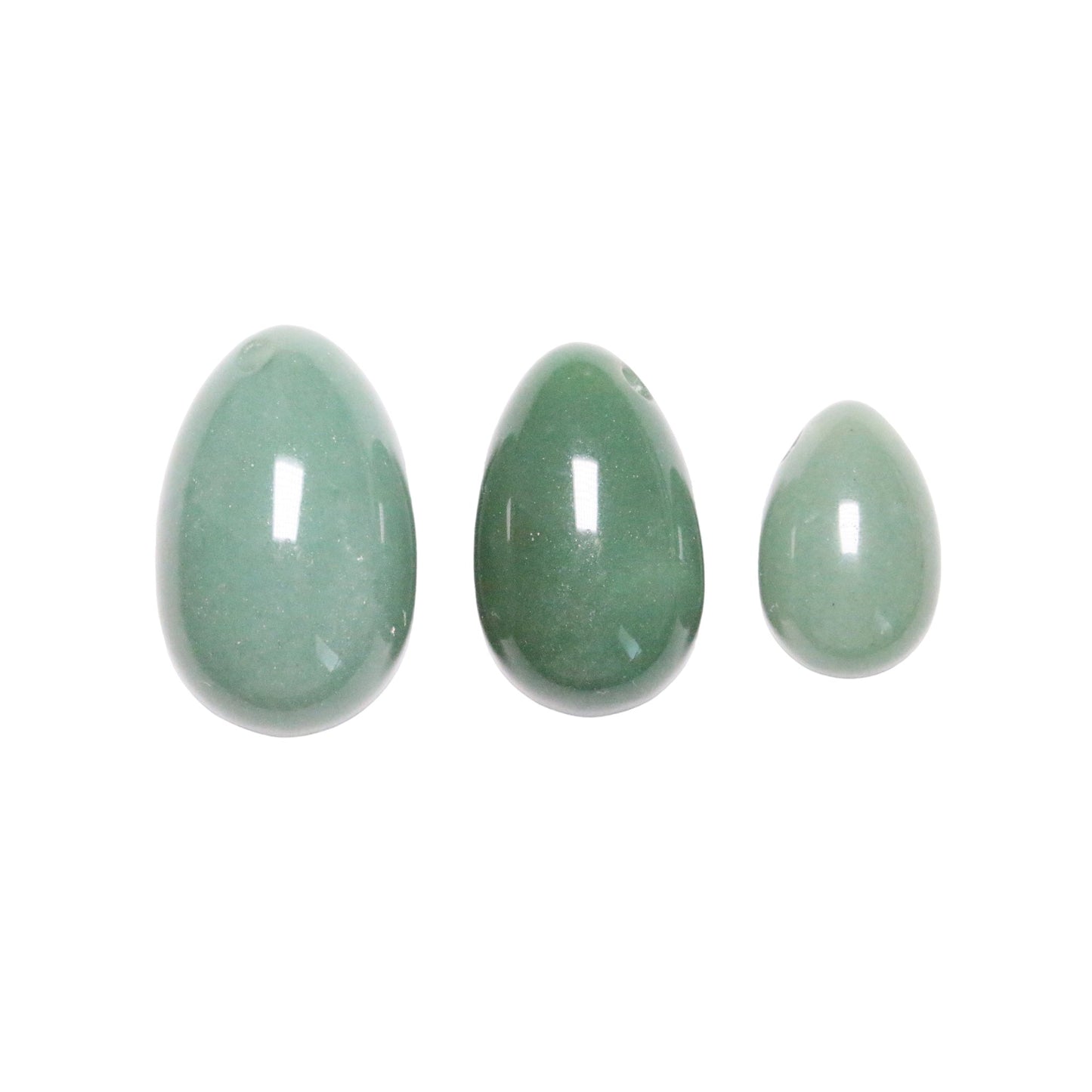 3 Oeuf de Yoni Aventurine verte