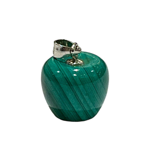 Pendentif Malachite en forme de pomme du Congo