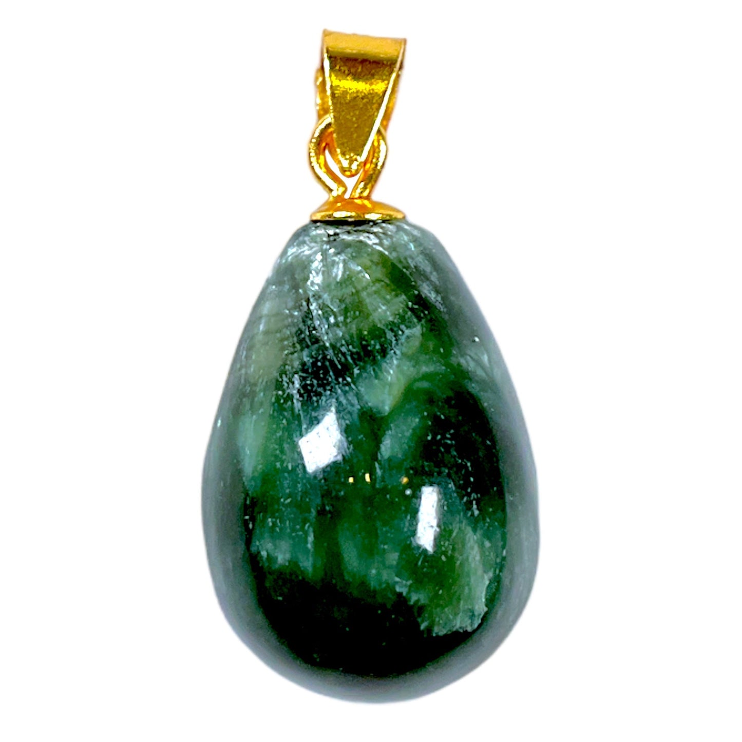 Pendentif goutte Seraphinite 10 x 15 mm