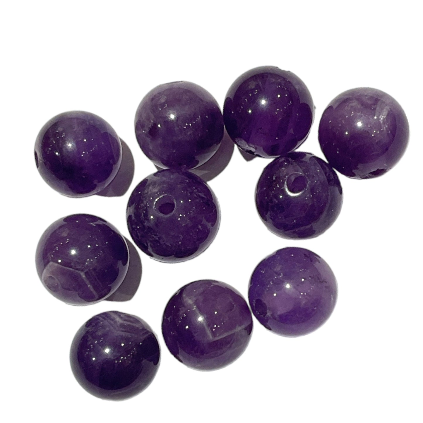 Lot de 10 perles Améthyste – Trou de 1,5 mm