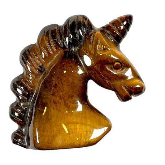 Figurine licorne en oeil de tigre