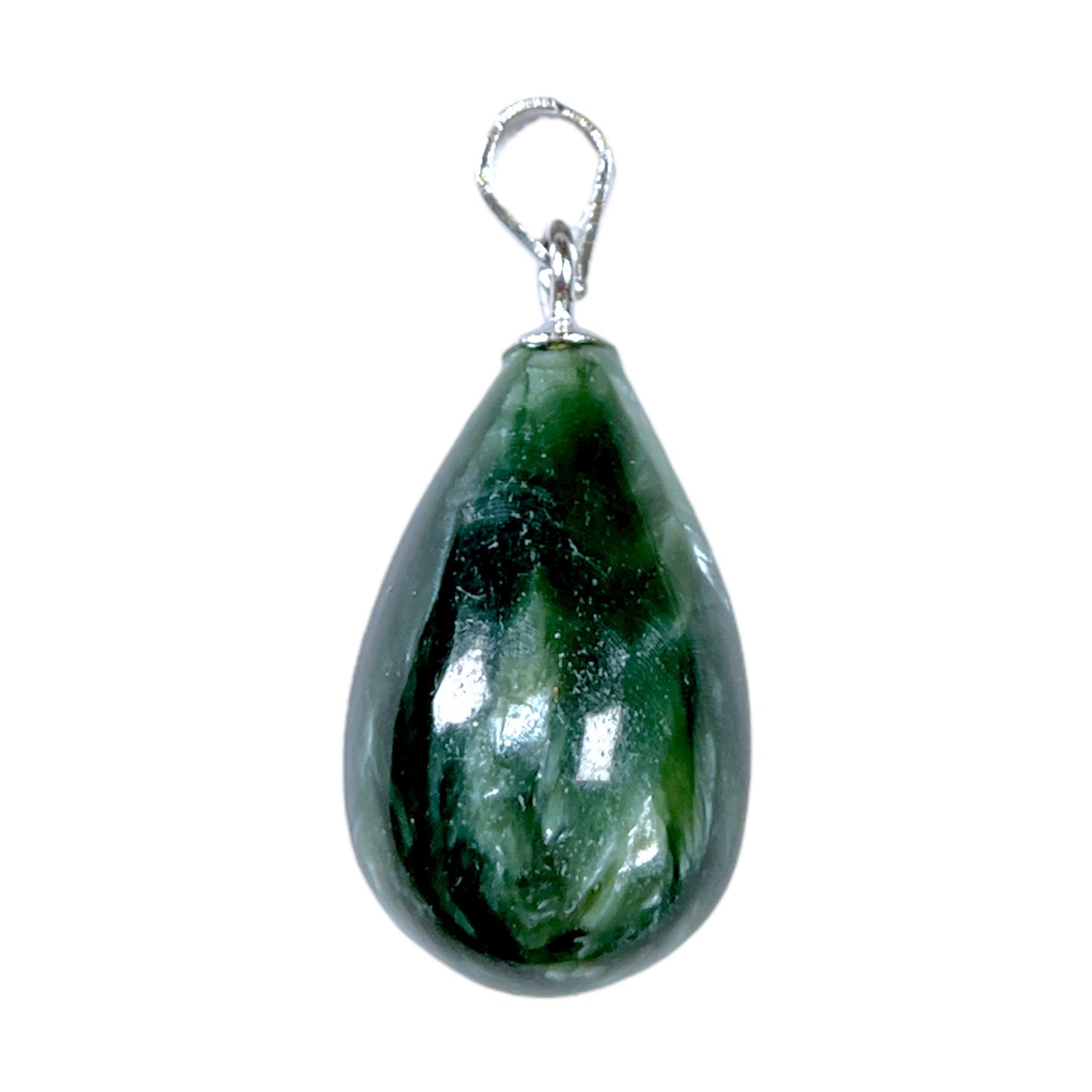 Pendentif goutte Seraphinite 10 x 15 mm