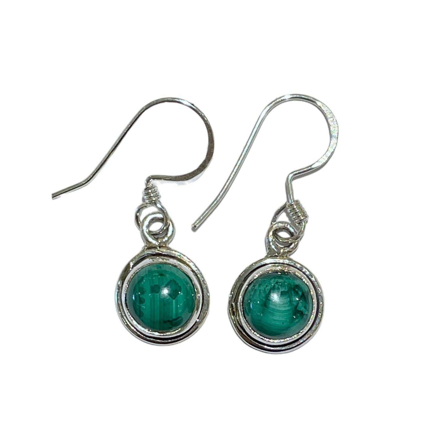 Boucle d'oreille en Argent 925 & malachite