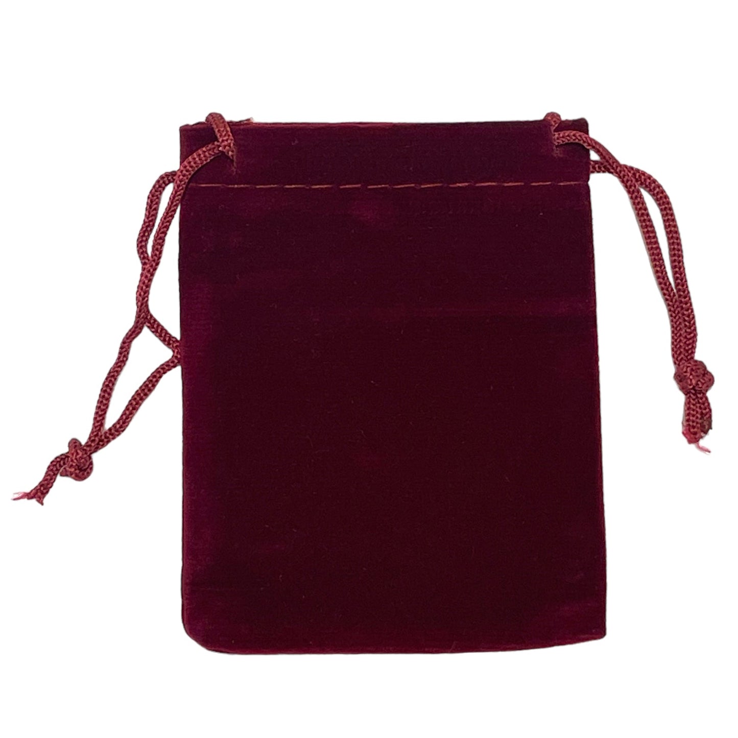 50 pochon rouge en velour Bordeaux  7x9 cm