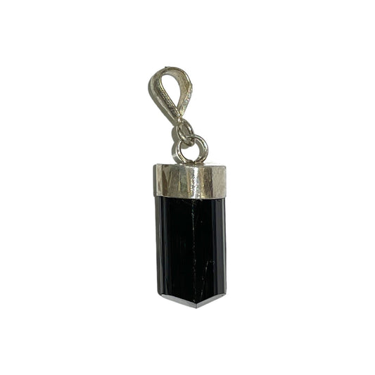 Pendentif Tourmaline noir semi brut