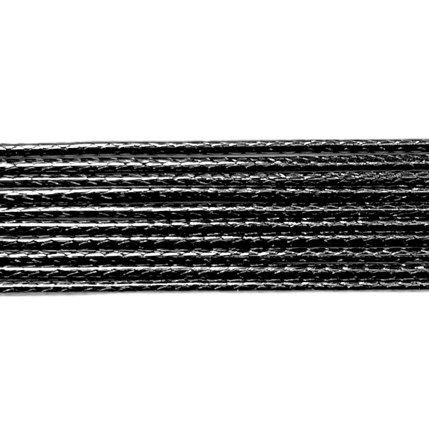 10 cordons en polyester en acier inoxydable argenté 90 cm