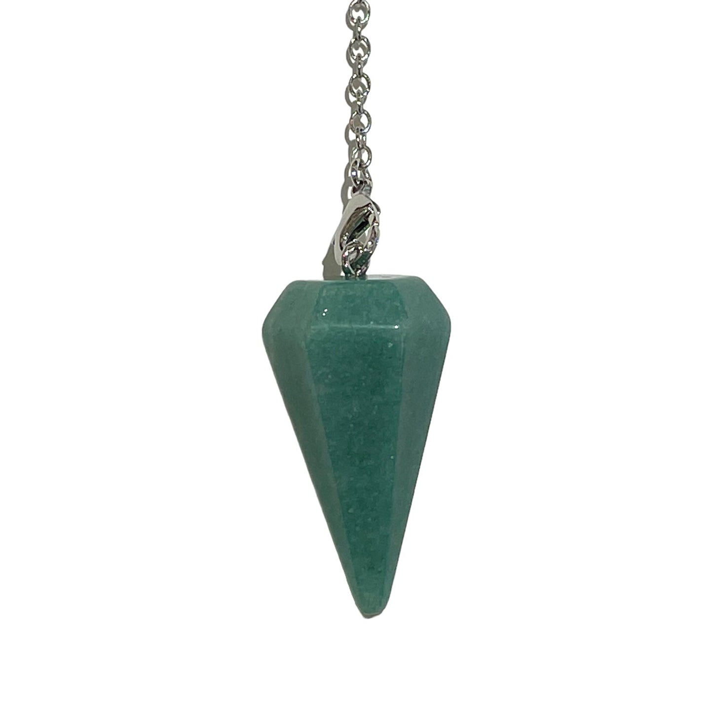 Pendule Aventurine verte forme cône facette