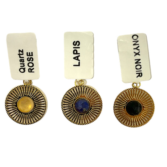 Pendentif en pierre & acier inoxydable