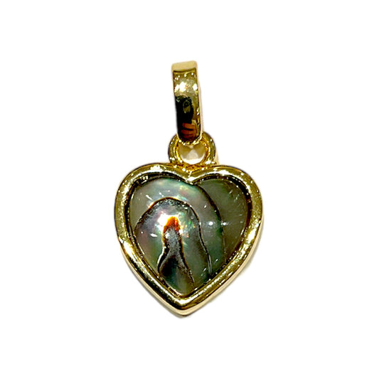 Pendentif cœur coquille d’ormeaux