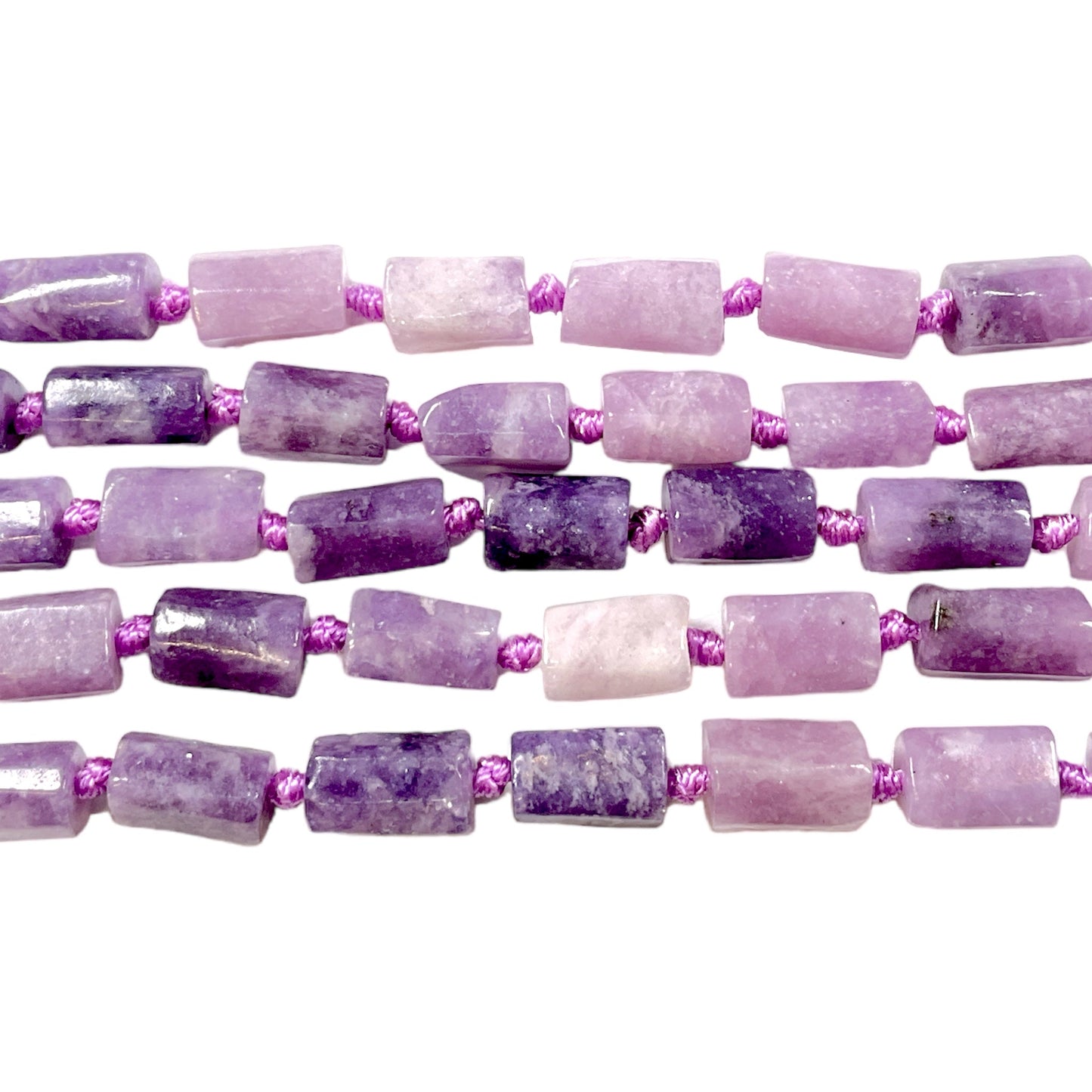 Fil Lepidolite en rectangle 8x12mm