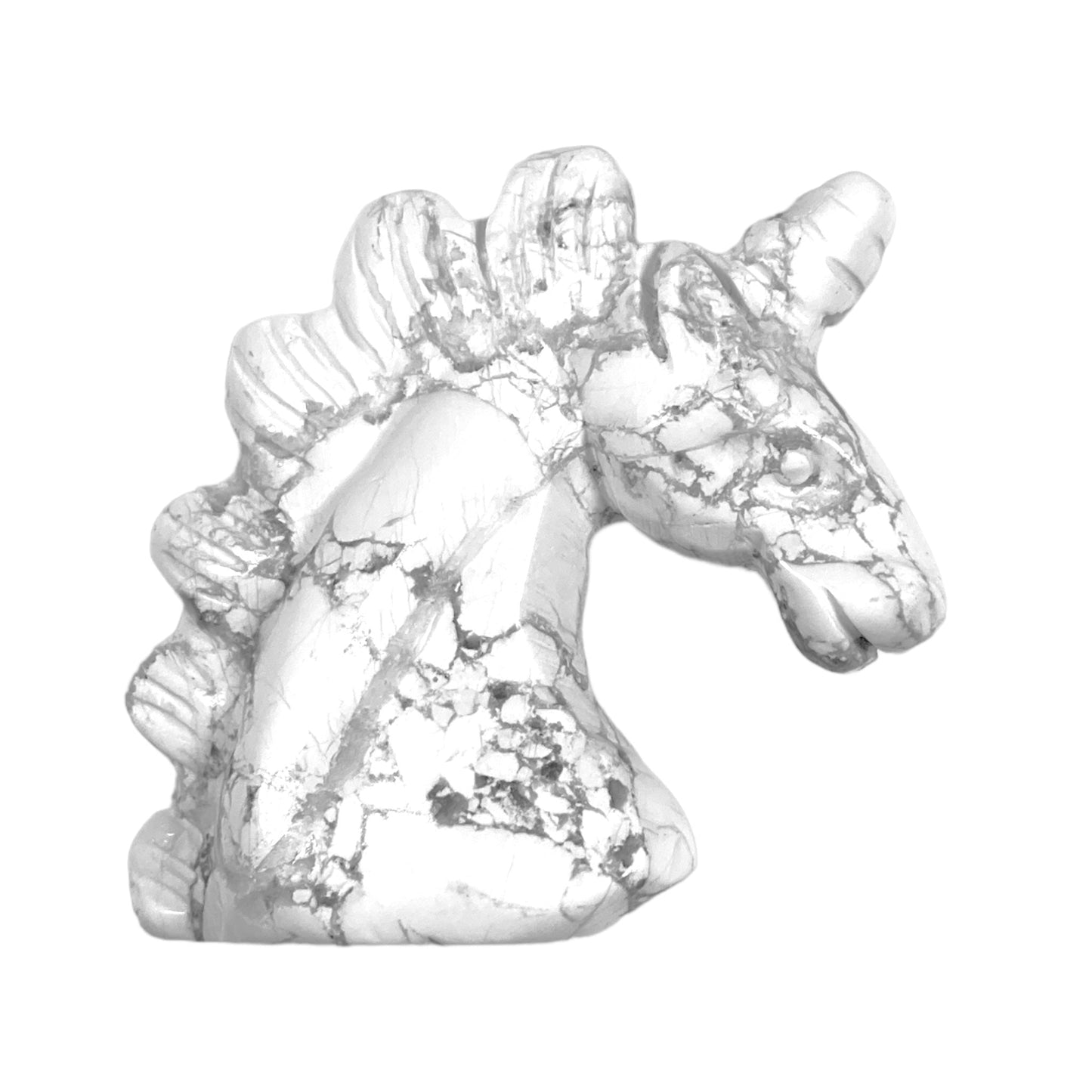 Figurine licorne en Howlite