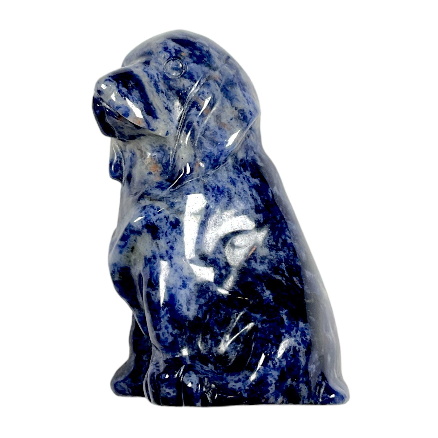 Figurine de chien en Sodalite