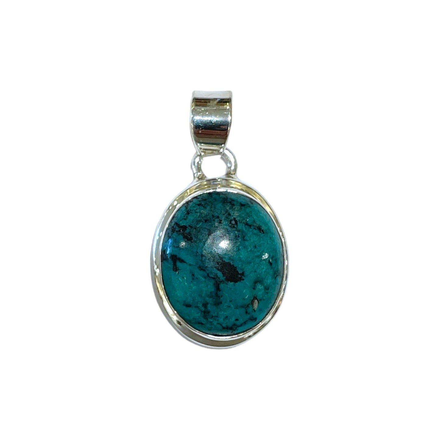 Pendentif Argent 925 & turquoise naturelle