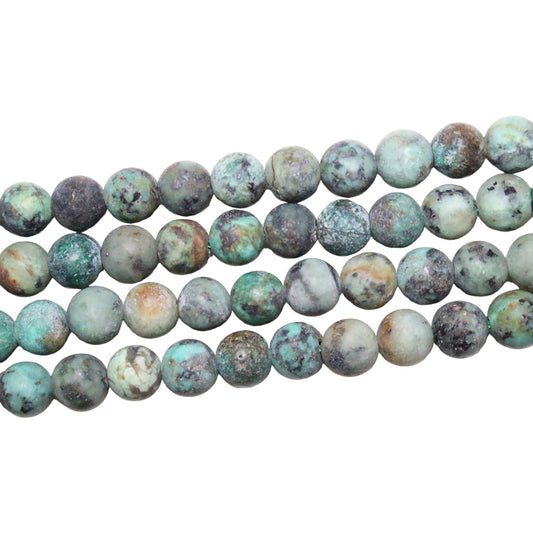 Fil de perle  Turquoise d'Afrique A mat