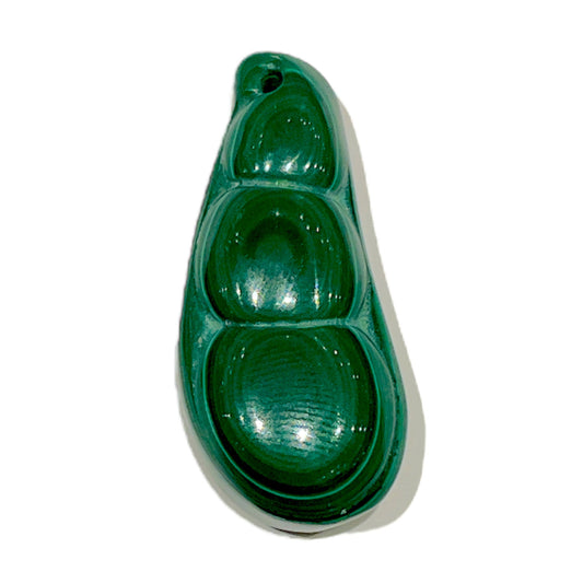 Pendentif Malachite 14 mm x 31 mm percé devant