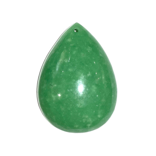 Pendentif Jade forme goutte plate percé devant