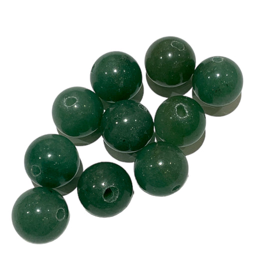 Lot de 10 perles Aventurine verte – Trou de 1,5 mm