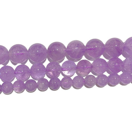 Fil de perle Jade Lilas de Birmanie AA