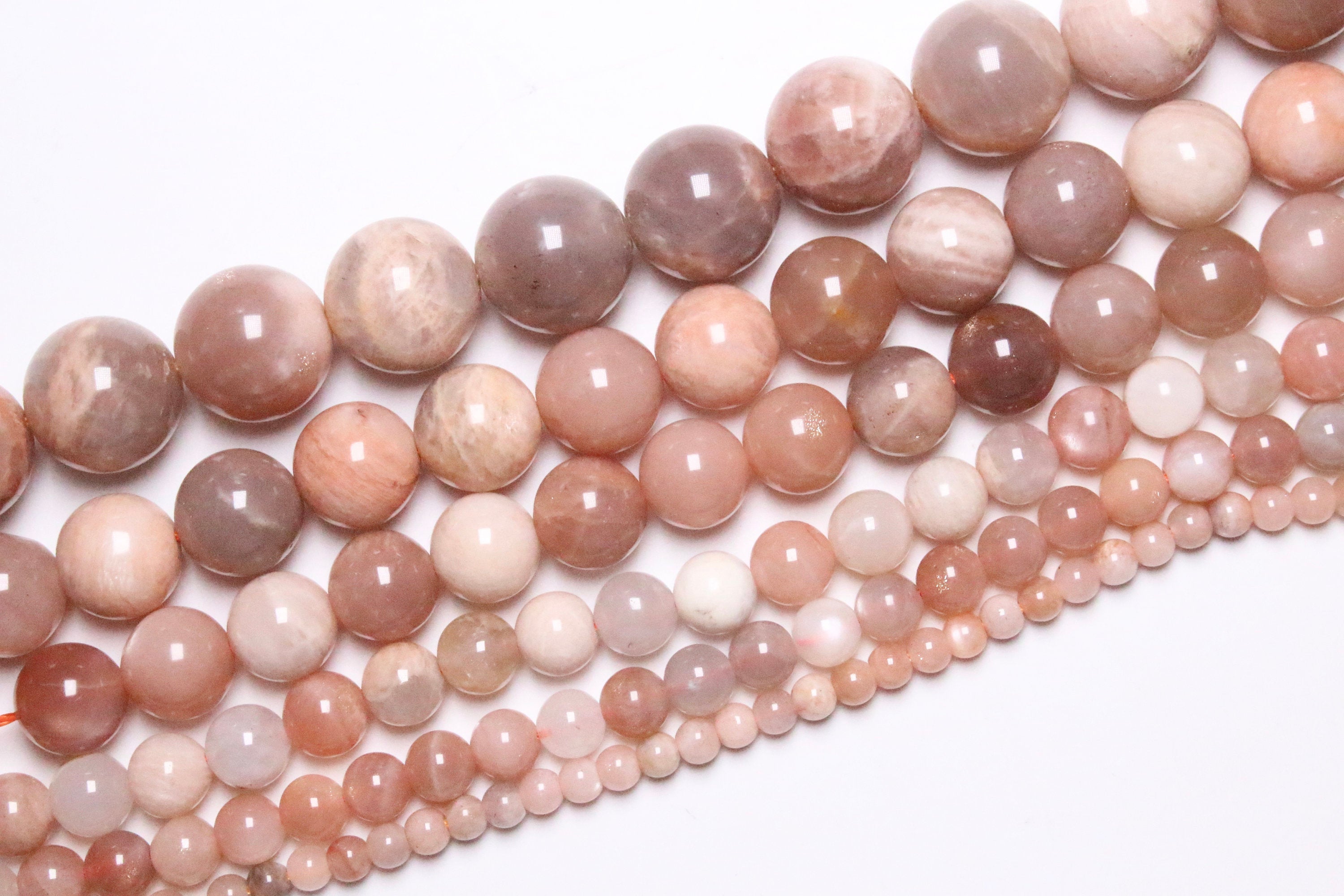 Perles en pierre de lune naturelle, opale, Rose rouge œil de chat, pour la  fabrication de bijoux, Bracelets, fournitures, 15 pouces/brin, 4 6 8 10mm -  AliExpress